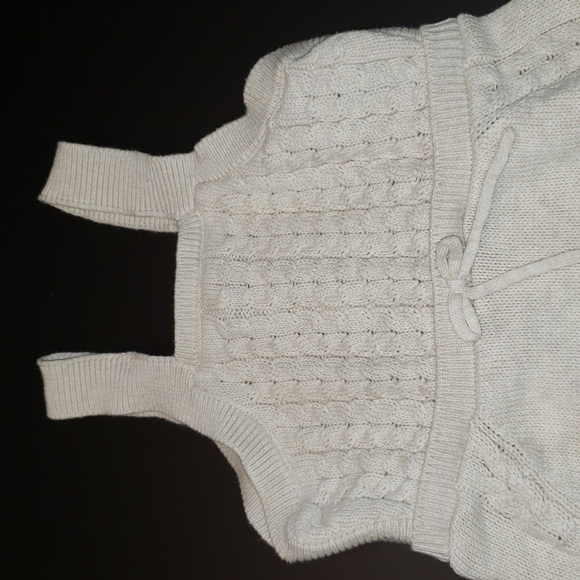 NWT cream knit baby rompers with shirt - Picture 5 of 6